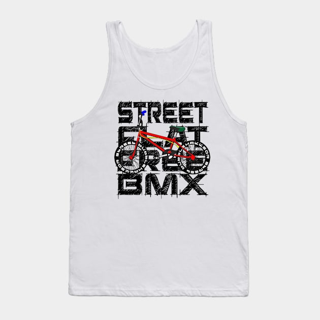 BMX SPORT FLATSTREET FREESTYLE GIFT SHIRT WHITE SHIRT Tank Top by KAOZ